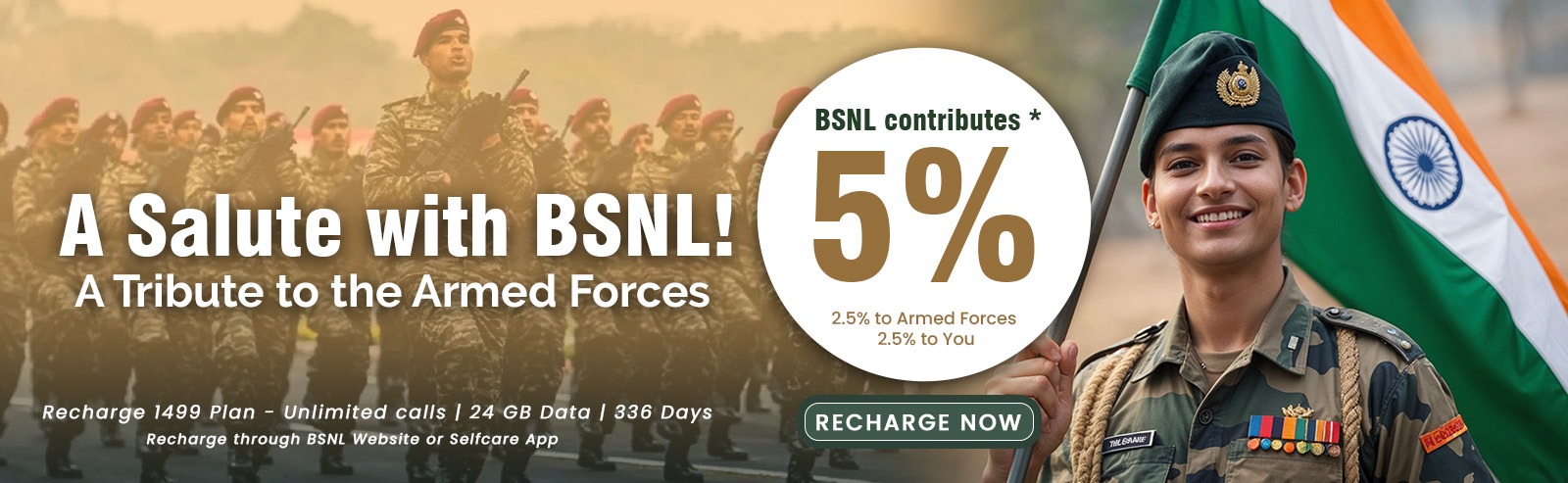 A Salute with BSNL - Tribute to Armed Forces